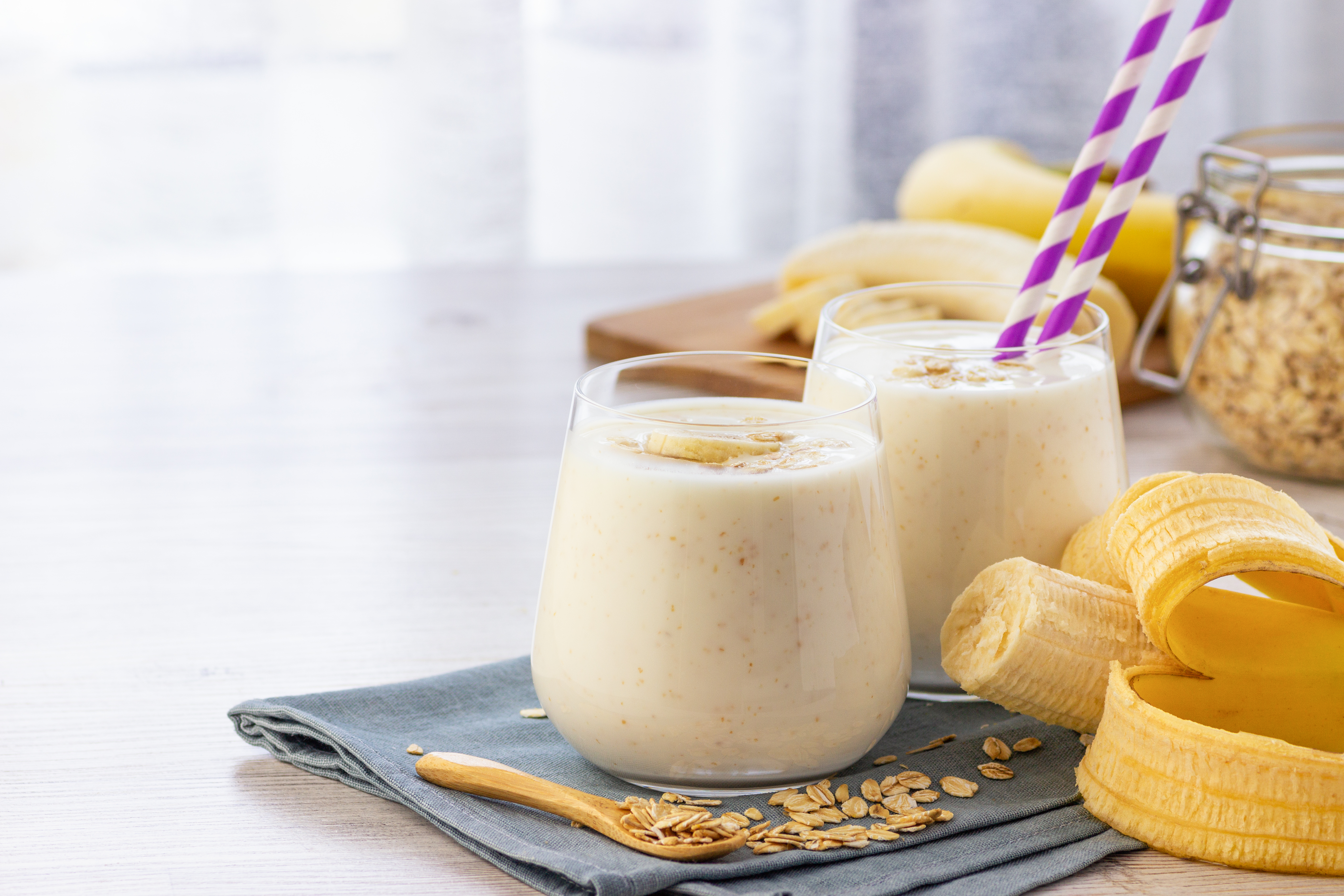Smoothie oat dengan pisang