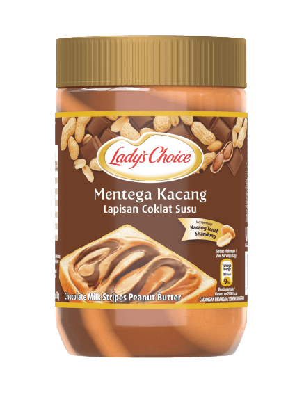 Ladys Choice Mentega Kacang Lapisan Coklat Susu
