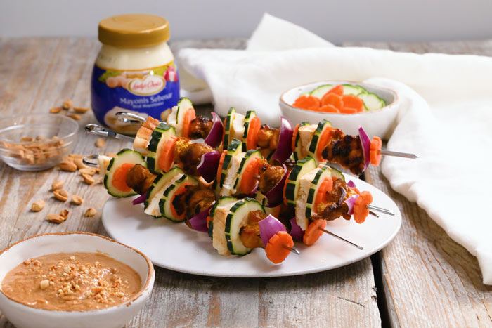 Lady's Choice Satay Toast Kebabs
