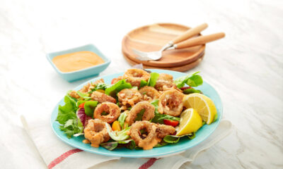 Resipi Crispy Calamari Salad