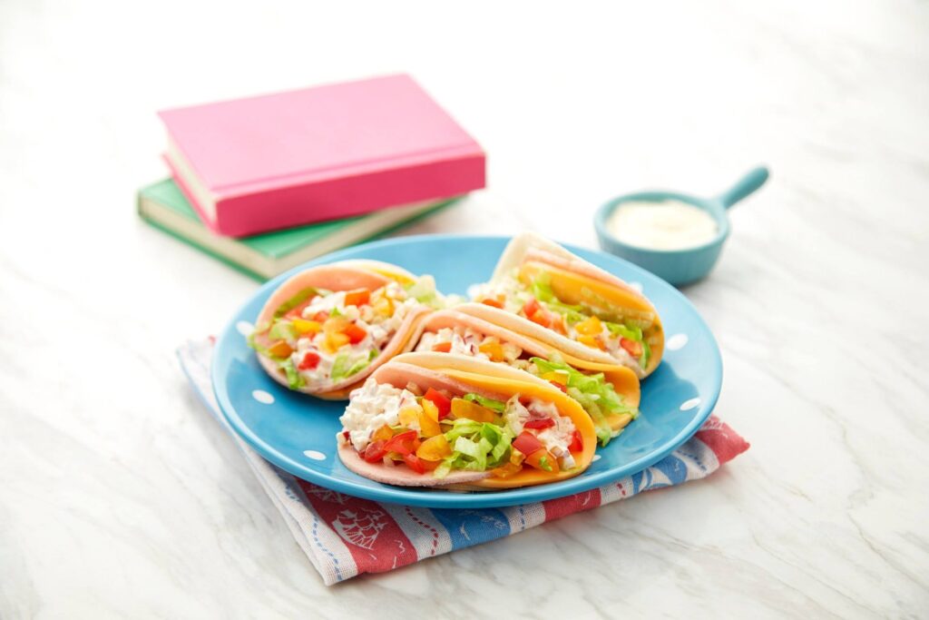 Sandwich “Taco” Keju dan Kepingan Ayam