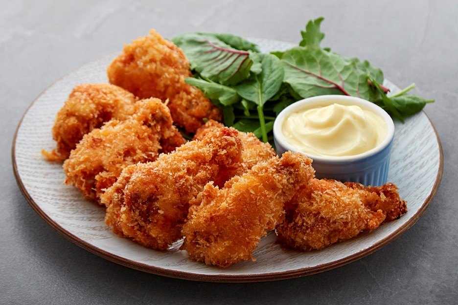 Ayam Bersalut Keju dan Mayo