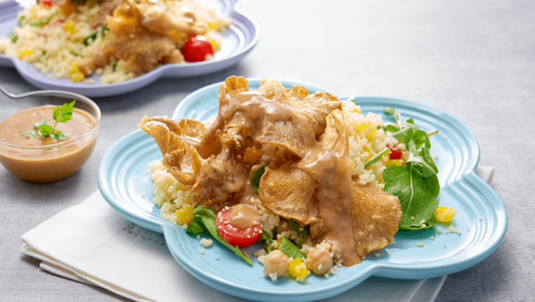 Crispy Mushtoom Couscous Salad