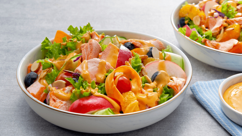 Salmon Peach Salad