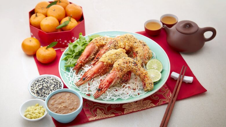 Golden Sesame Prawns