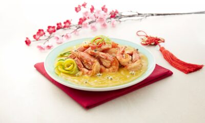 Honey Peach Crispy Prawns