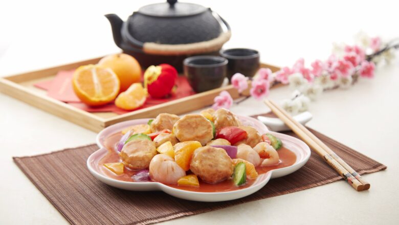 Mandarin Orange & Lychee Meat Ball