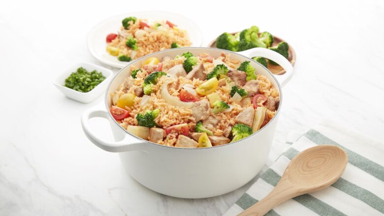 One Pot Broccoli Chicken Rice