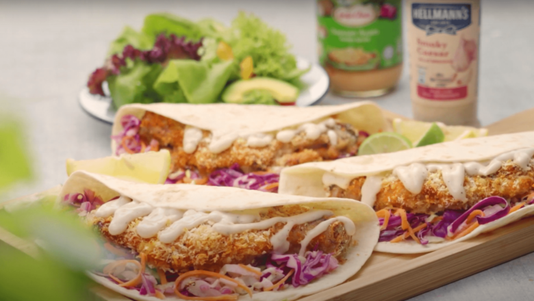 Wrap Ayam Panggang Rangup Coleslaw