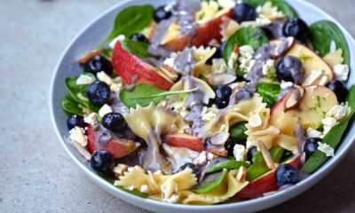 Blueberry Spinach Pasta Salad