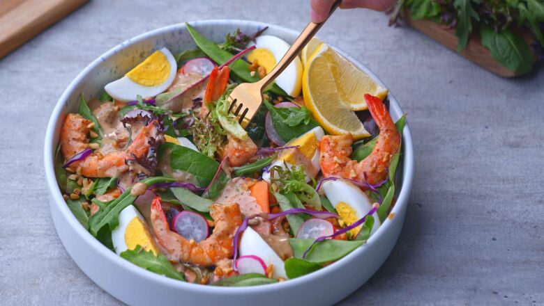 Rainbow Shrimp Salad