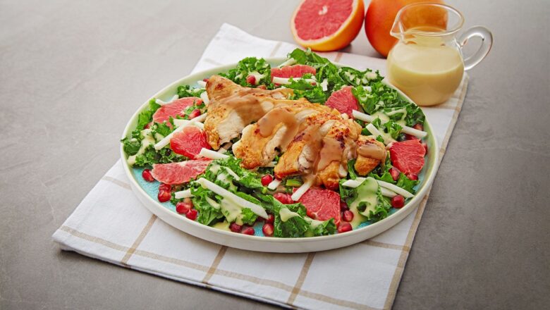 Salad Kale dengan Ayam Bakar