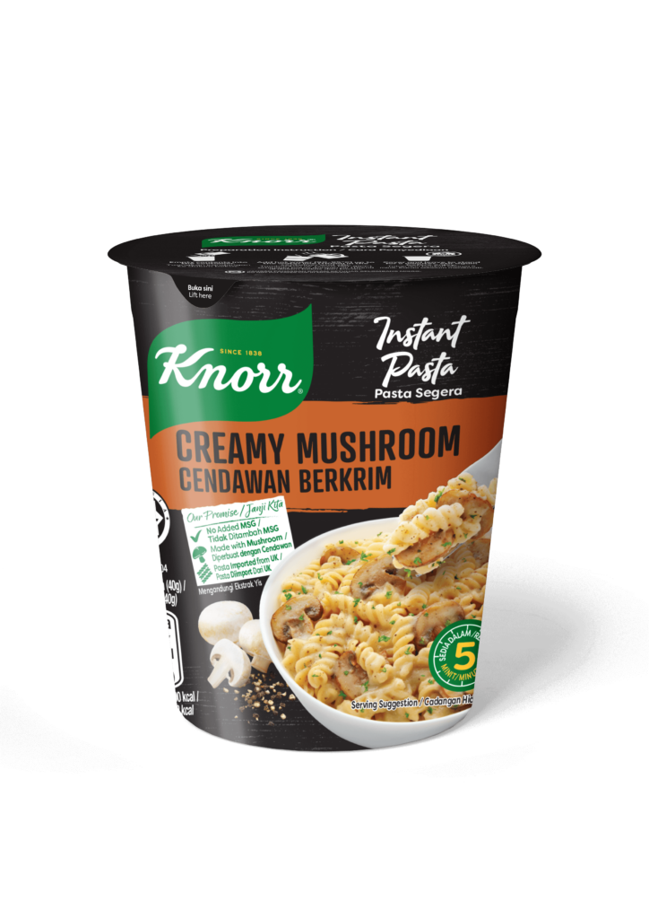 Knorr Cup Pasta Segera Cendawan Berkrim