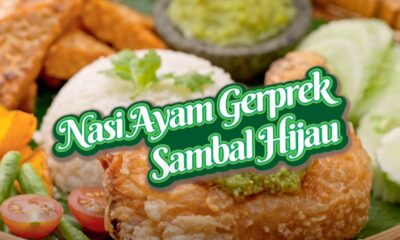 Nasi Ayam geprek sambal hijau